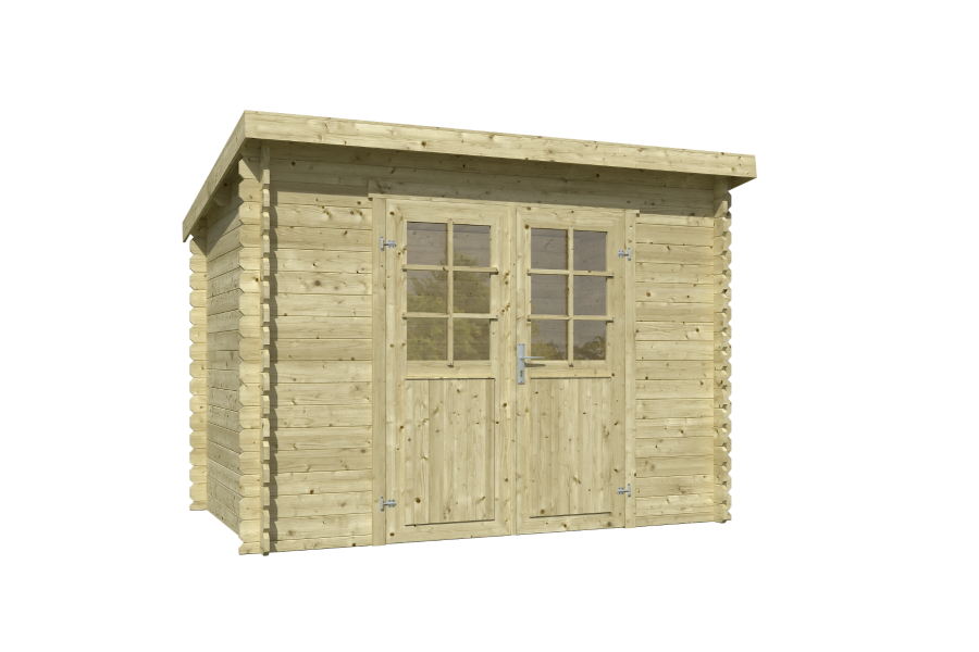 Outdoor Life Nadia Blokhut 295x195 cm 28 mm vuren Groen geïmpregneerd