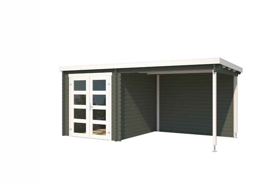 Blokhut Helena 472x230 cm - Green Grey-Wit gecoat second