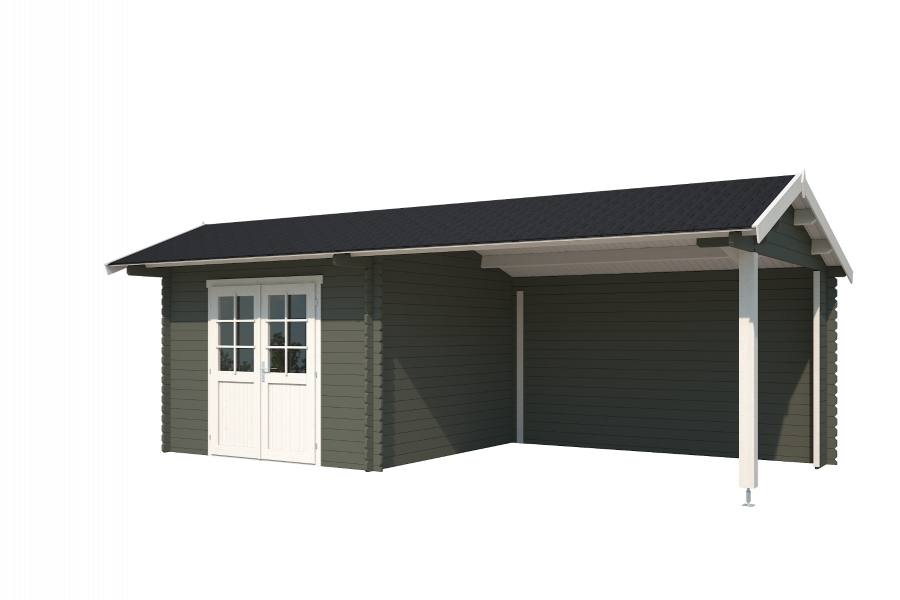 Blokhut Maribel 680x300 cm - Green Grey-Wit gecoat second