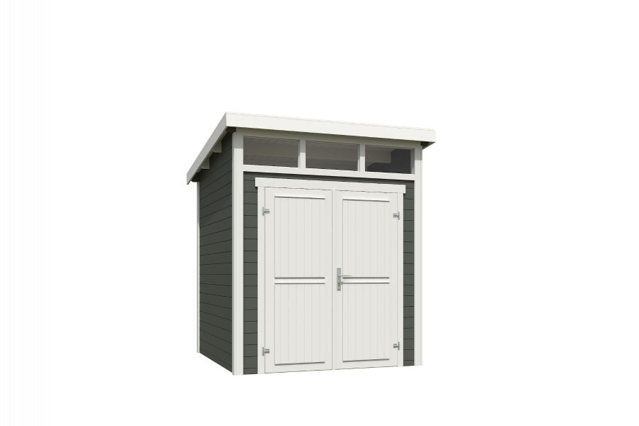Tuinhuis Kibo 1 200x200 cm - Green Grey-wit gecoat second