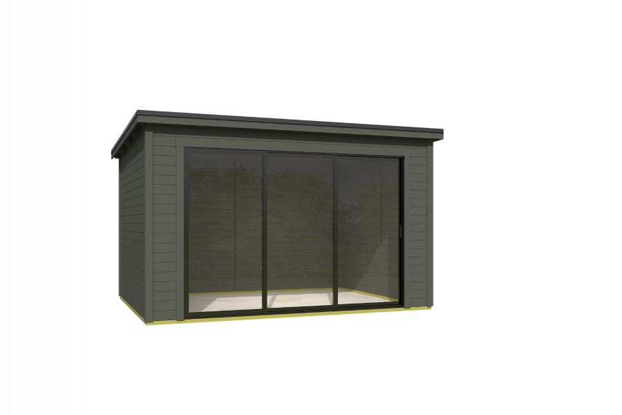 Tuinhuis Pernilla 385x295 cm - Green Grey gecoat - second