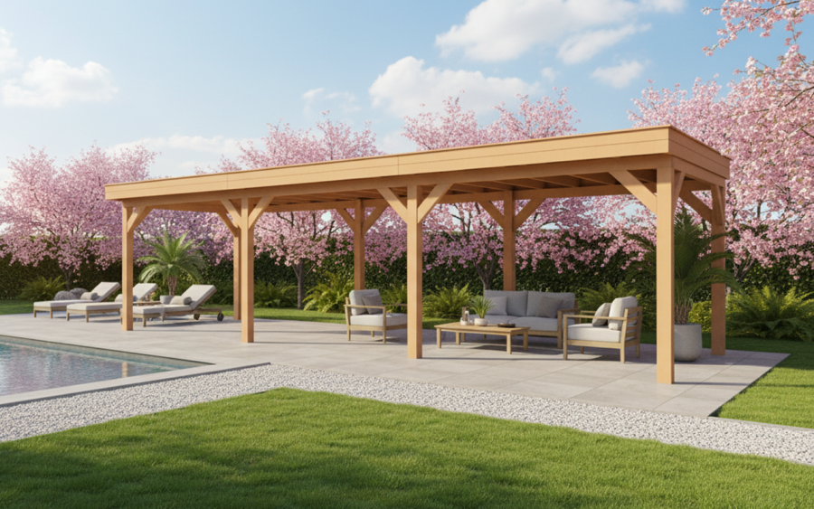YARD Outdoor SUBLIME overkapping 900x300 cm Douglas blank