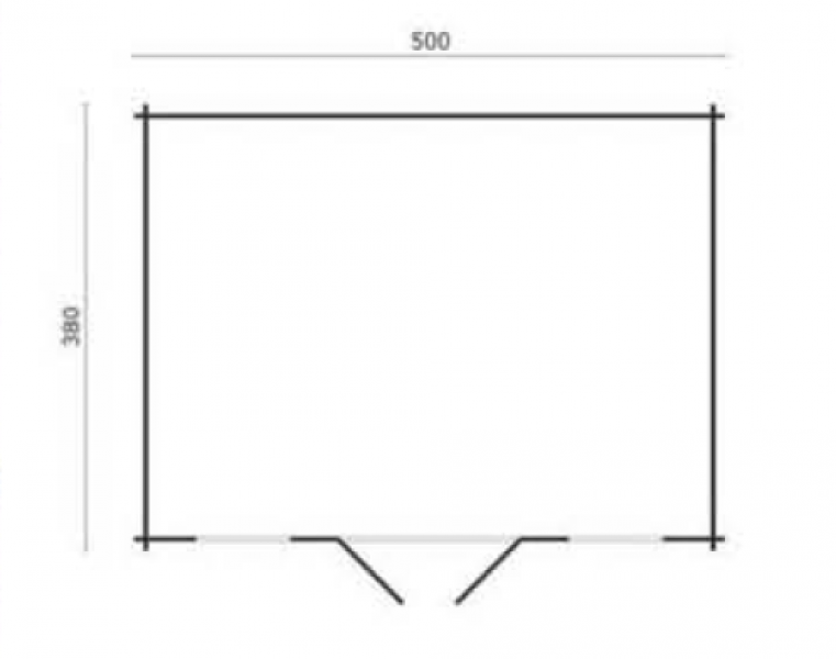 Tuindeco Parijs Blokhut 500x380 cm 44 mm vuren groen geïmpregneerd