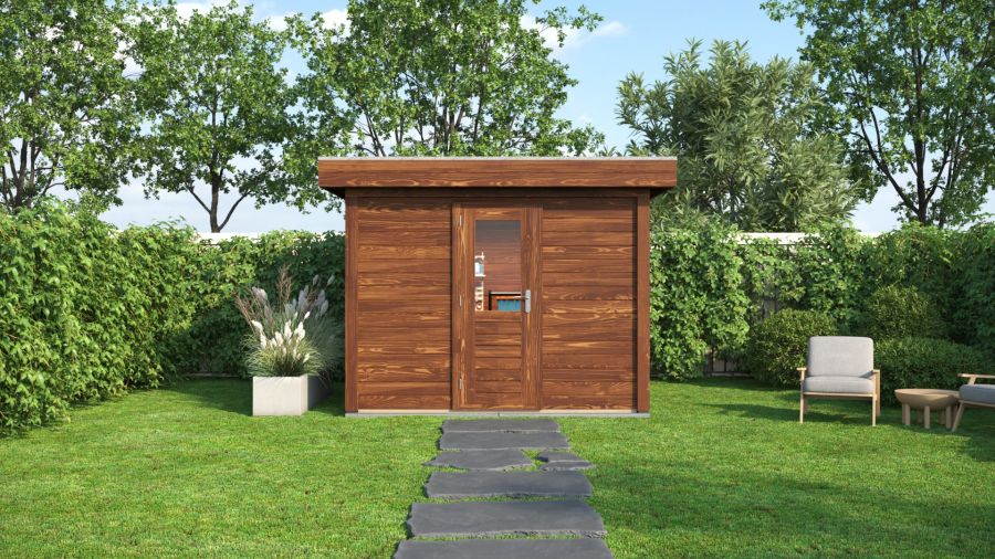 Lugarde Select Modern tuinhuis Groningen 300x300cm - Bruine olie