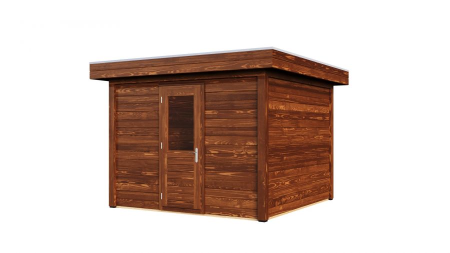 Lugarde Select Modern tuinhuis Groningen 300x300cm - Bruine olie