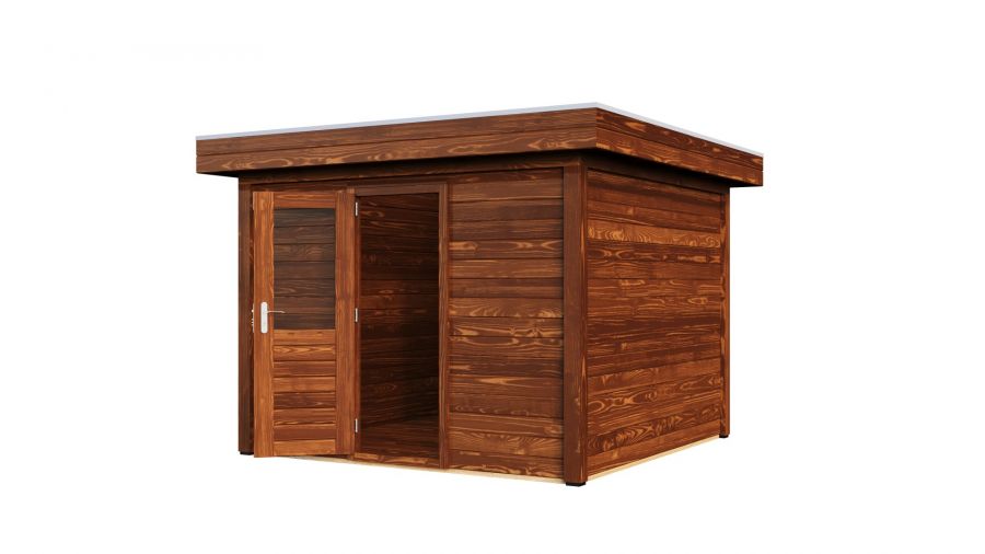 Lugarde Select Modern tuinhuis Groningen 300x300cm - Bruine olie
