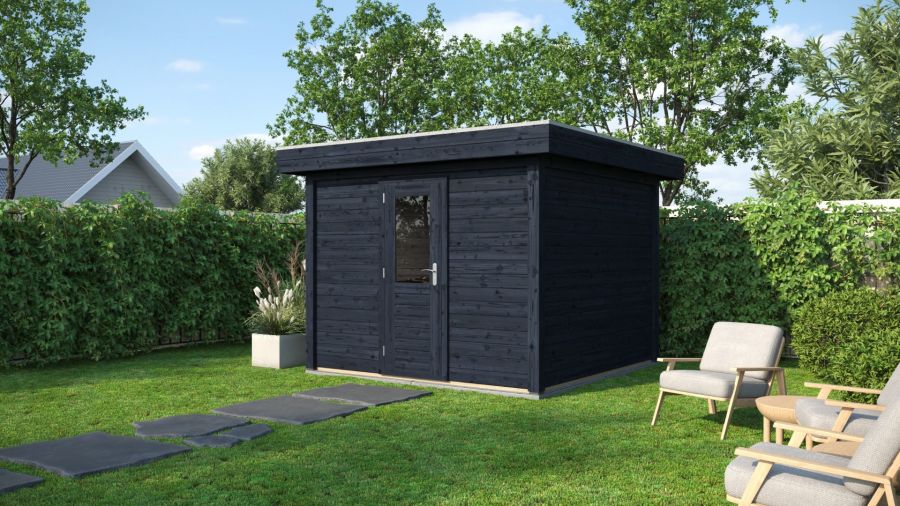 Lugarde Select Modern tuinhuis Groningen 300x300cm - Zwarte olie