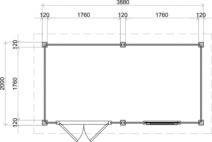 Lugarde Select Modern tuinhuis Gorssel 388x200cm - Bruine olie
