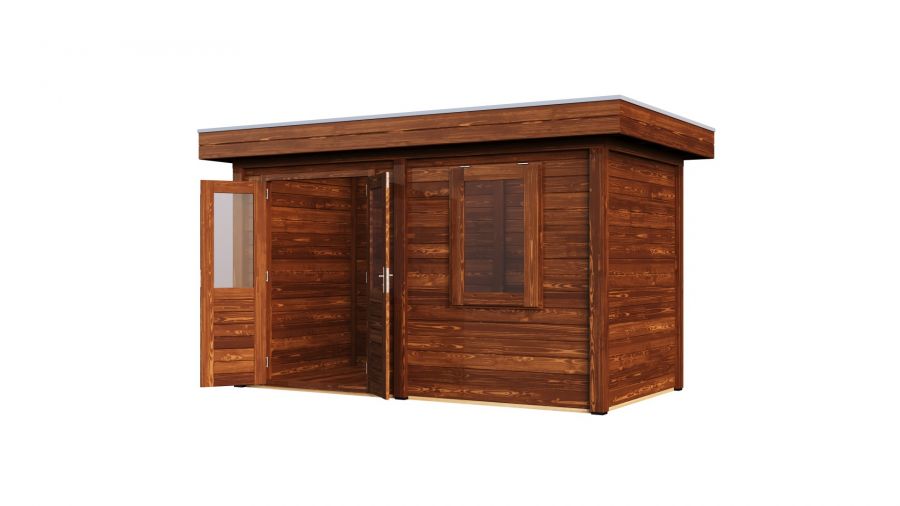 Lugarde Select Modern tuinhuis Gorssel 388x200cm - Bruine olie