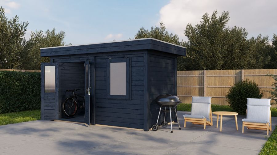 Lugarde Select Modern tuinhuis Gorssel 388x200cm - Zwarte olie