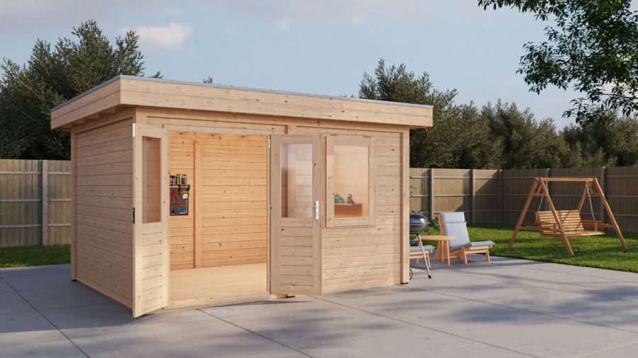 Lugarde Select Modern tuinhuis Bodegraven 388x300cm - Onbehandeld