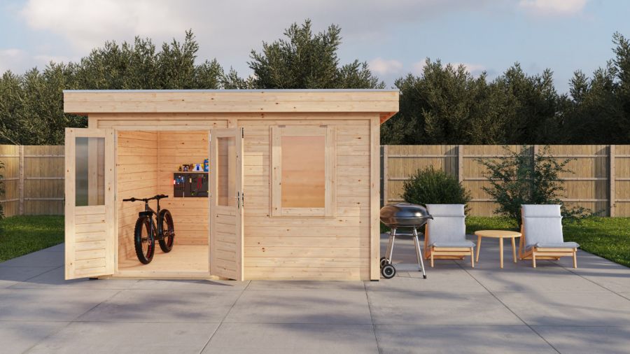 Lugarde Select Modern tuinhuis Bodegraven 388x300cm - Onbehandeld