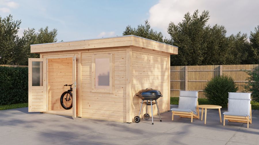 Lugarde Select Modern tuinhuis Bodegraven 388x300cm - Onbehandeld