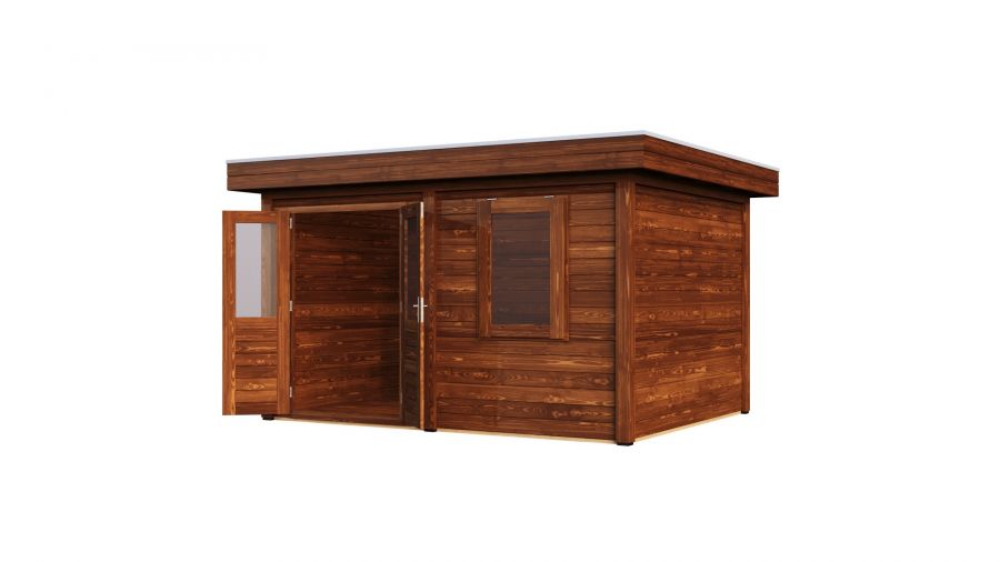 Lugarde Select Modern tuinhuis Bodegraven 388x300cm - Bruine olie