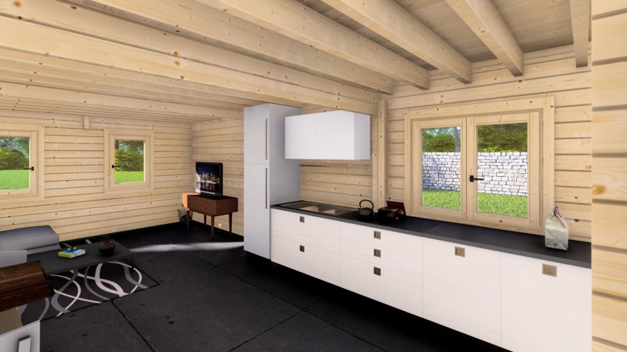 Chalet Frankrijk 1030x610 cm - onbehandeld