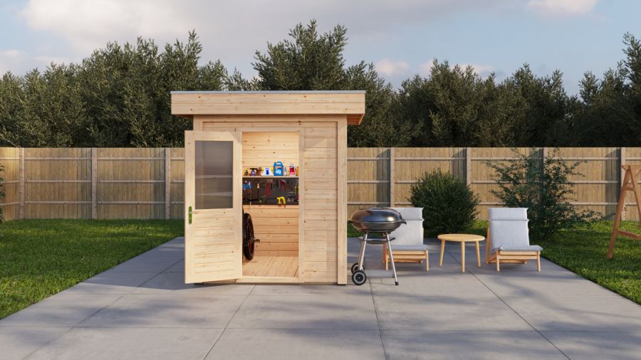 Lugarde Select Modern tuinhuis Den Haag 200x200cm - Onbehandeld