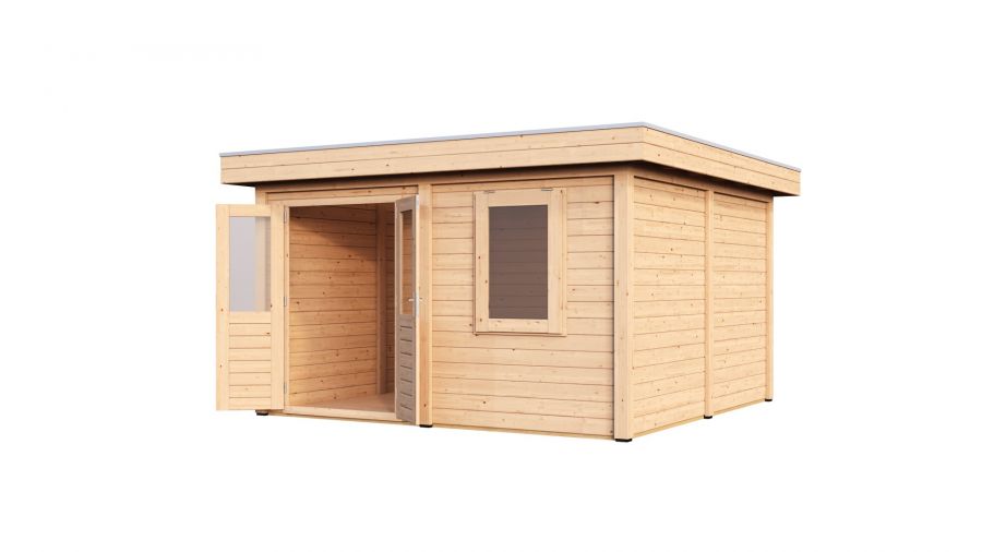 Lugarde Select Modern tuinhuis Rotterdam 388x388cm - Onbehandeld