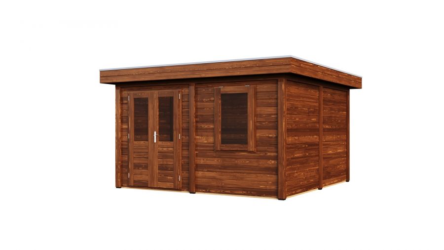 Lugarde Select Modern tuinhuis Rotterdam 388x388cm - Bruine olie