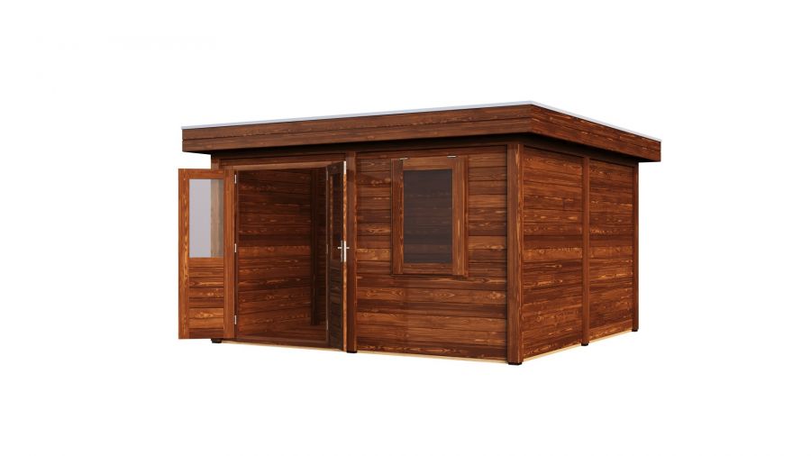 Lugarde Select Modern tuinhuis Rotterdam 388x388cm - Bruine olie