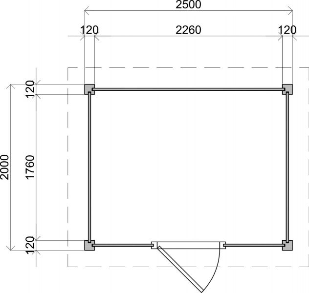 Lugarde Select Modern tuinhuis Aalsmeer 250x200cm - Bruine olie
