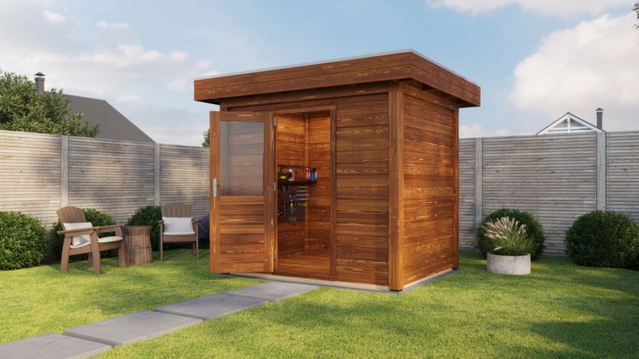 Lugarde Select Modern tuinhuis Aalsmeer 250x200cm - Bruine olie