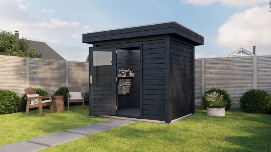Lugarde Select Modern tuinhuis Aalsmeer 250x200cm - Zwarte olie