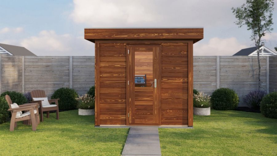 Lugarde Select Modern tuinhuis Garderen 250x250cm - Bruine olie