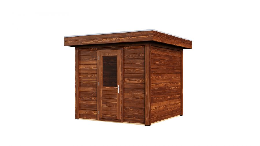 Lugarde Select Modern tuinhuis Garderen 250x250cm - Bruine olie