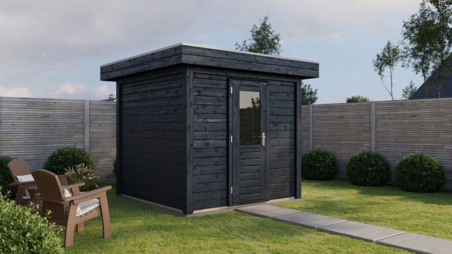 Lugarde Select Modern tuinhuis Garderen 250x250cm - Zwarte olie
