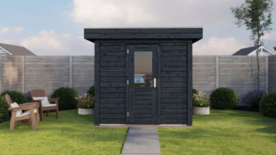 Lugarde Select Modern tuinhuis Garderen 250x250cm - Zwarte olie