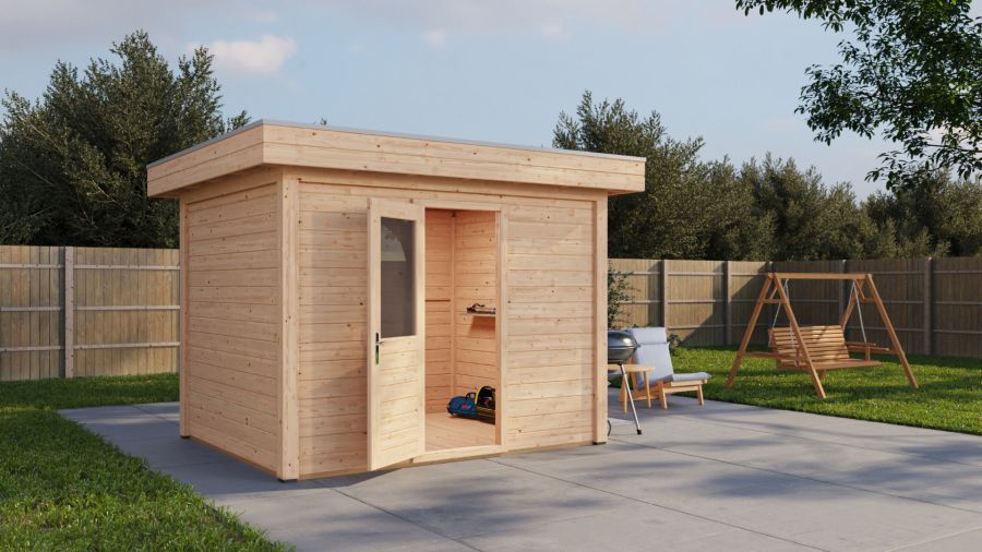 Lugarde Select Modern tuinhuis Amsterdam 300x250cm - Onbehandeld