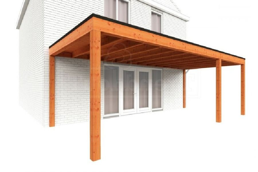Trendhout Aanbouwveranda Modena 730x365 cm - model rechts