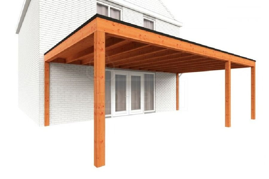 Trendhout Aanbouwveranda Modena 730x485 cm - model rechts