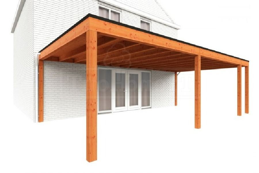 Trendhout Aanbouwveranda Modena 825x485 cm - model rechts