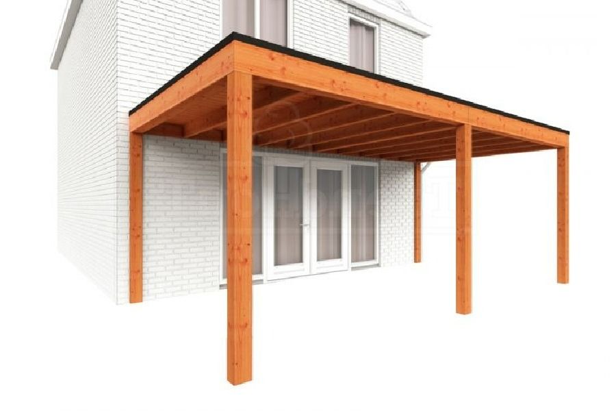 Trendhout Aanbouwveranda Modena 550x365 cm - model rechts