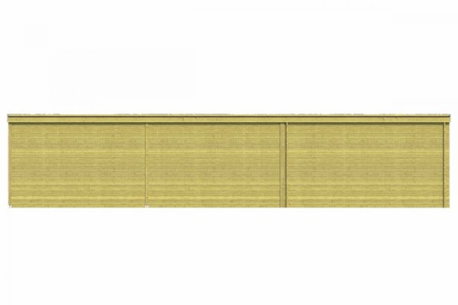 Blokhut Dave 400x300 cm + luifel 650 cm - Groen geïmpregneerd