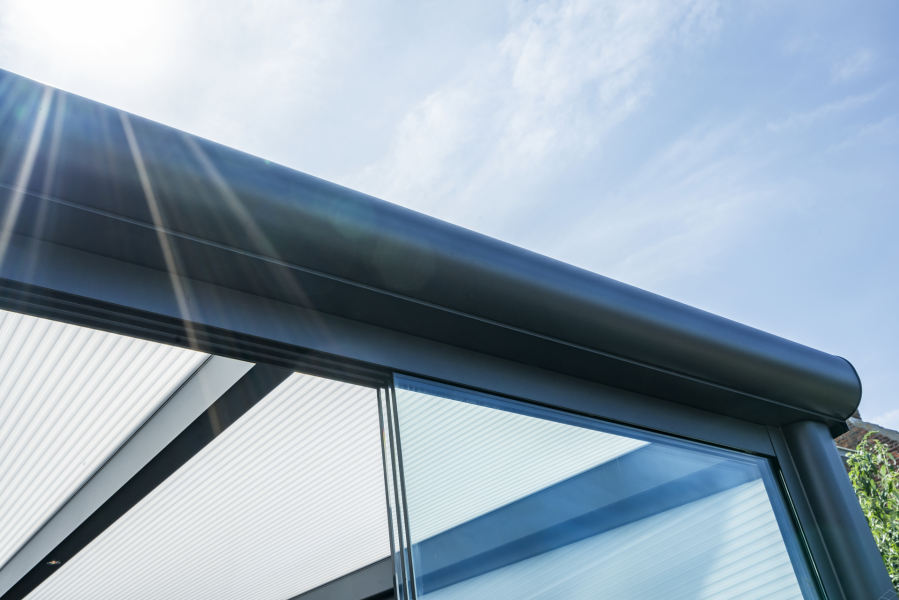 Aluminium terrasoverkapping Montreal 706x300 cm antraciet RAL7024