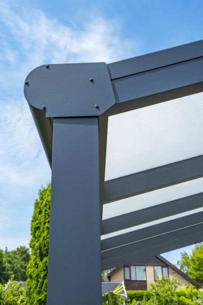 Aluminium terrasoverkapping Montreal 706x300 cm antraciet RAL7024