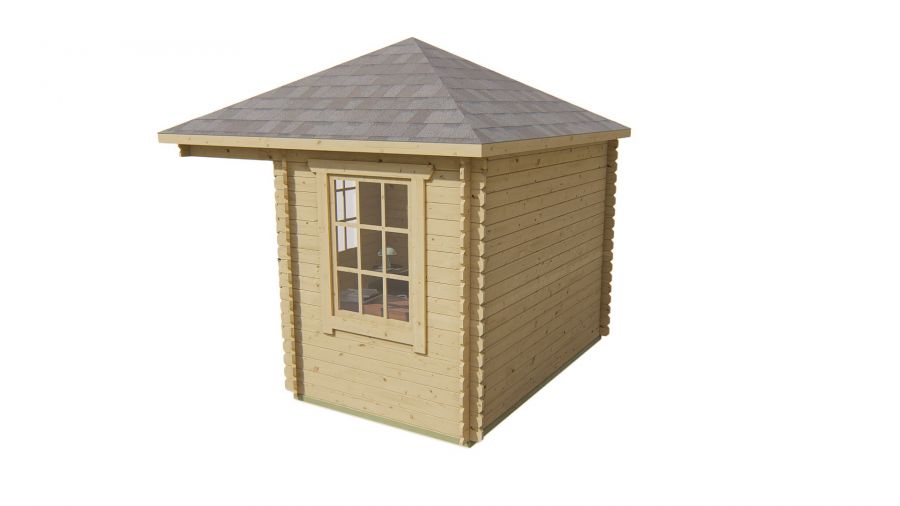 Tuindeco Asmund Blokhut 300x300 cm 28 mm vuren red class wood geïmpregneerd