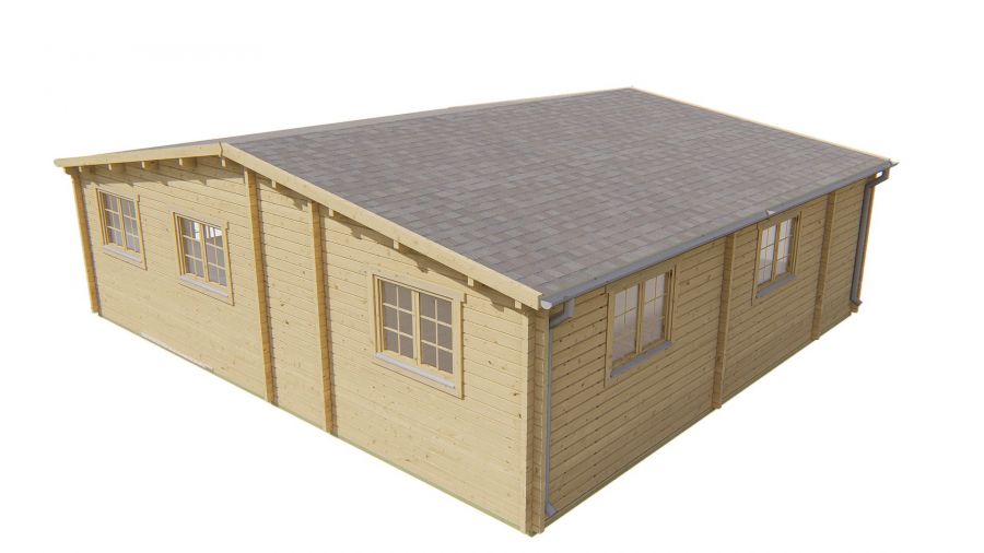 Tuindeco Azores Blokhut 941x848 cm 70 mm vuren groen geïmpregneerd