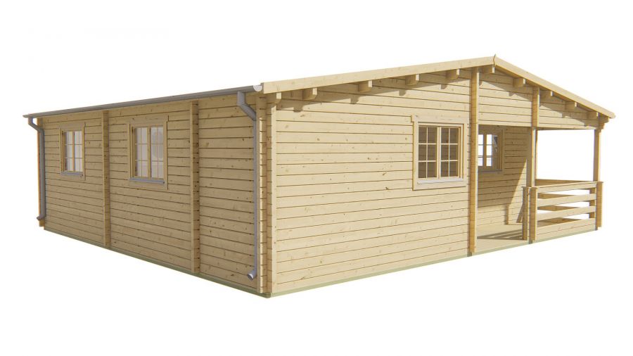 Tuindeco Azores Blokhut 941x848 cm 70 mm vuren groen geïmpregneerd