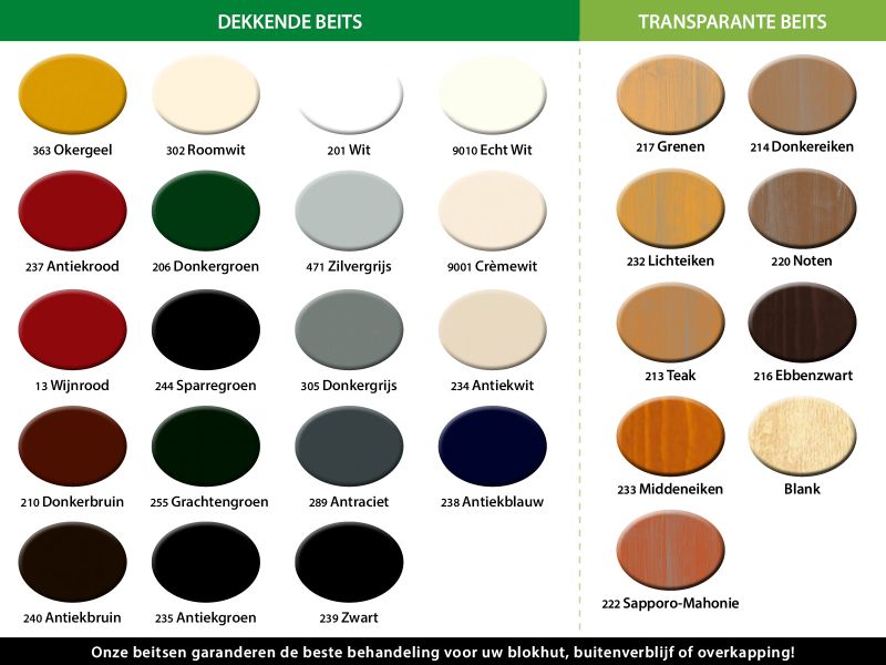 Blokhut 3530K 350x300 cm - exterieur gecoat
