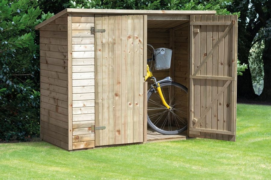 Tuindeco Westerwald Fietsenberging 200x90x158 cm 16 mm vuren groen geïmpregneerd