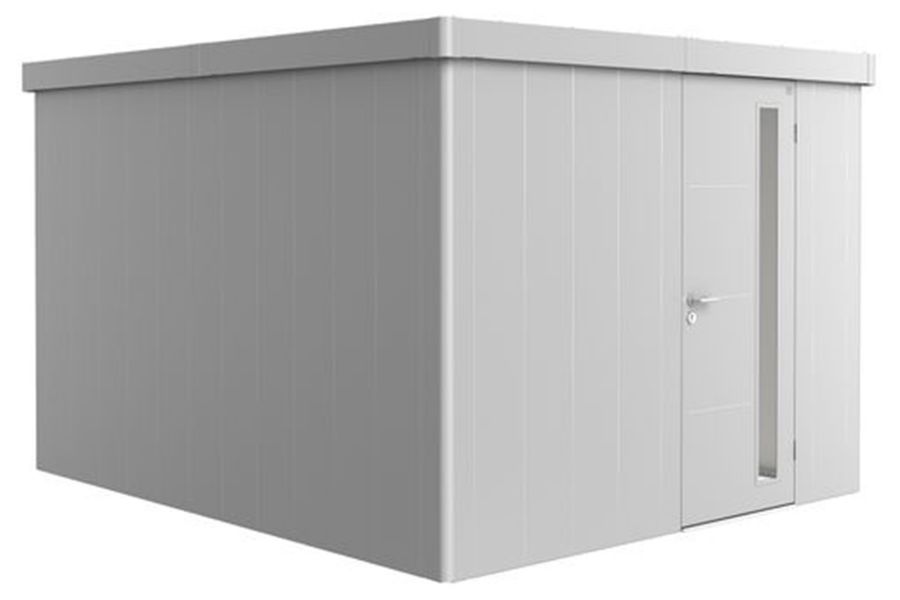 Biohort Metalen tuinhuis Neo - Enkele deur - Zilver - 4C (292x348 cm)