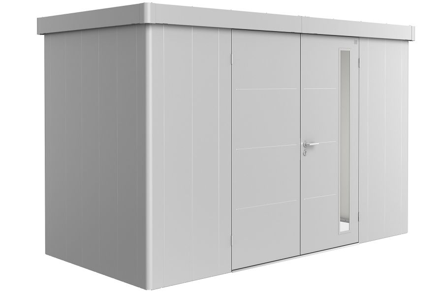 metalen berging neo 1d - zilvergrijs - dubbele deur