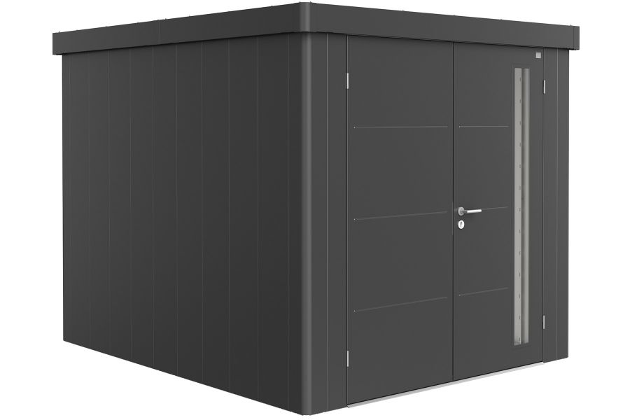 metalen berging neo 3B donkergrijs - dubbele deur