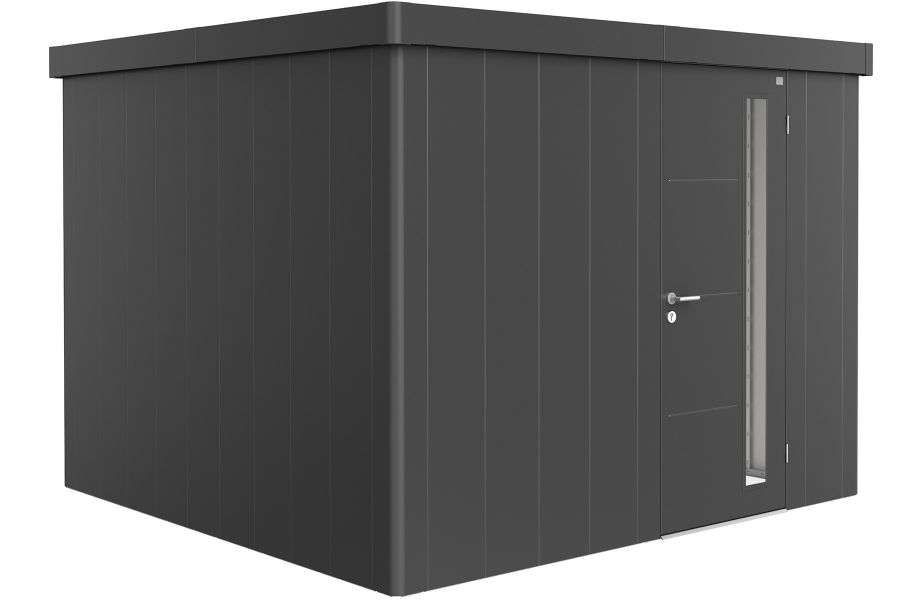metalen berging neo 3c - enkele deur - donkergrijs