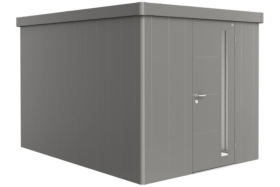 Biohort Metalen tuinhuis Neo - Dubbele deur - Kwartsgrijs - 4B (236x348 cm)