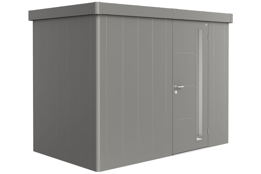 metalen berging - grijs - enkele deur - 1c
