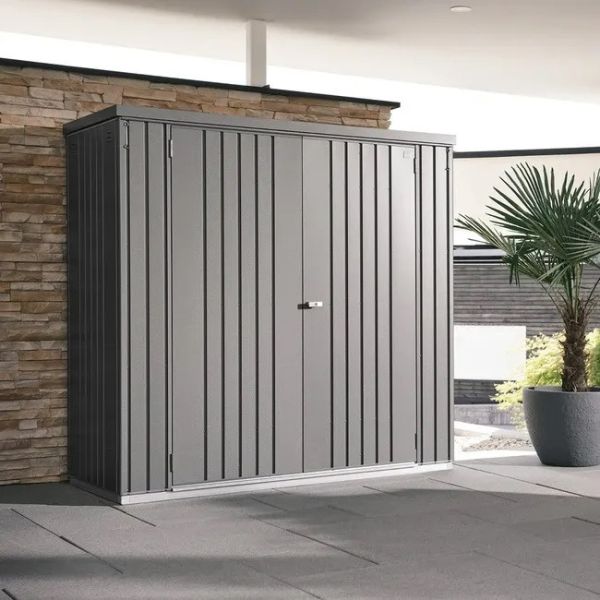 Biohort metalen tuinkast kwartsgrijs 191x83x182,5 cm